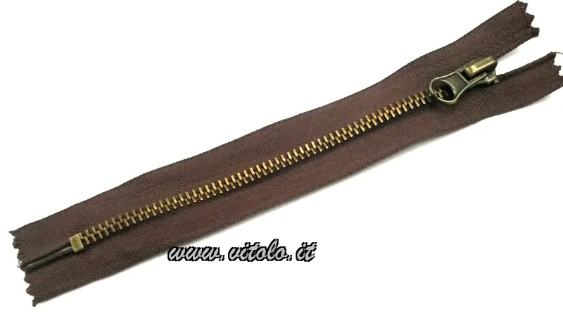 Chiusure lampo #5 metallo Ottone antico fissa auto