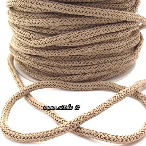 Cordone a treccia rigido in 100% cotone