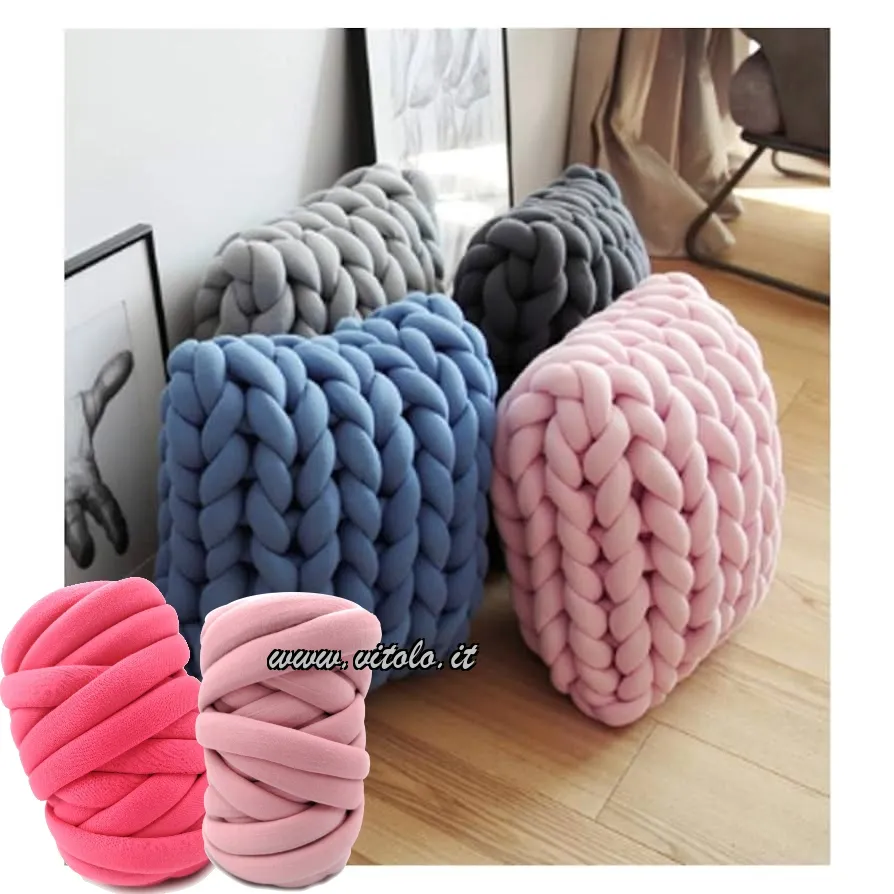 Fettuccia tubolare marshmallow in cotone