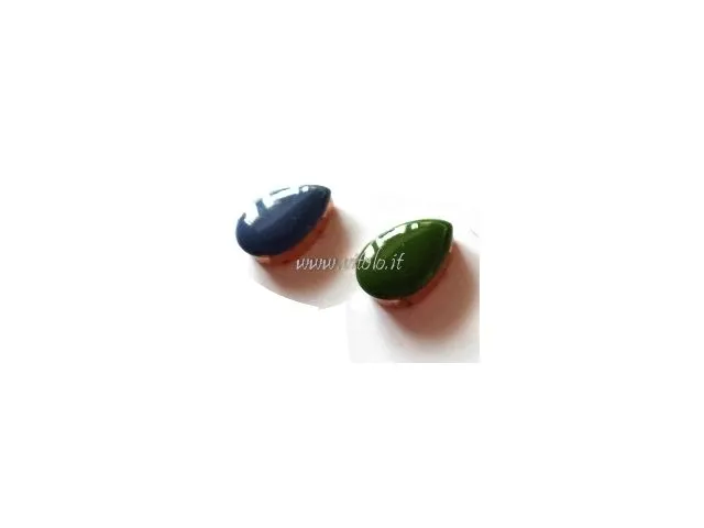 Drop-shaped enamel stones