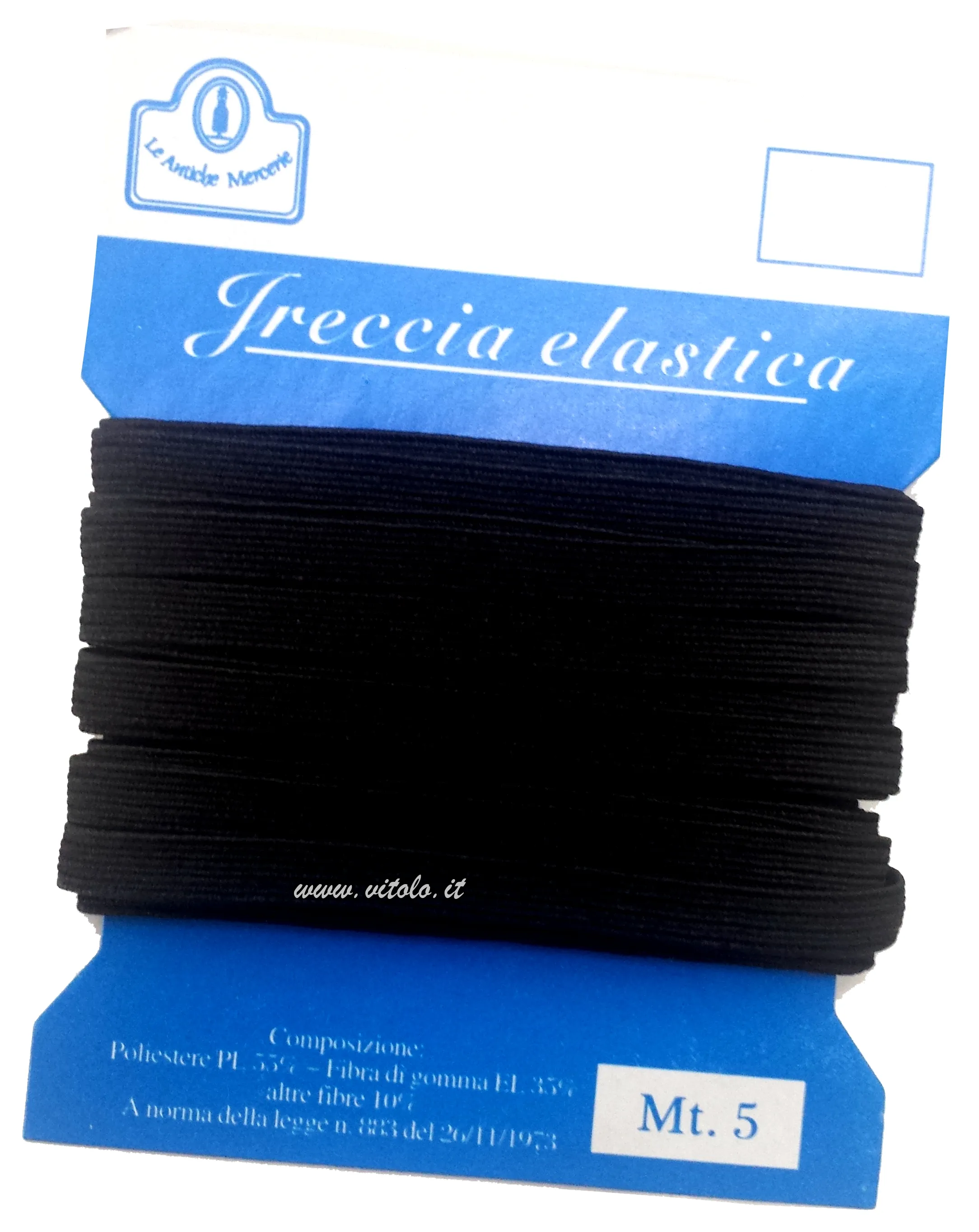 Elastico treccia Liscio economico nero