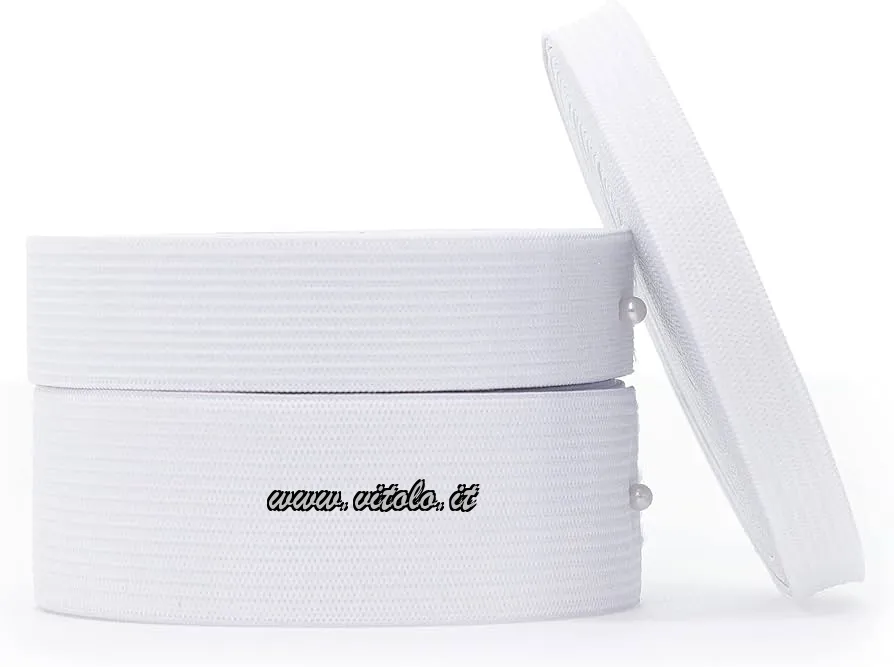 Elastico a crochet bianco