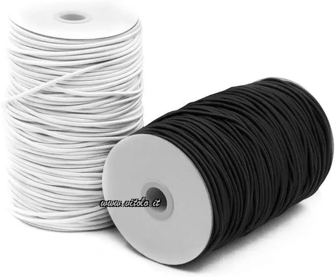 Elastico cordoncino ricoperto, resistente e versatile