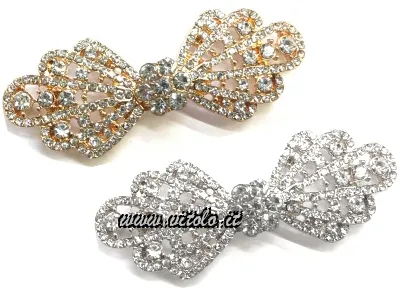 Boucles bijoux avec strass en sachet de 2 pièces