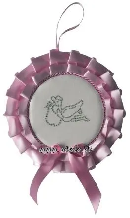 Small birth bows with rhinestones