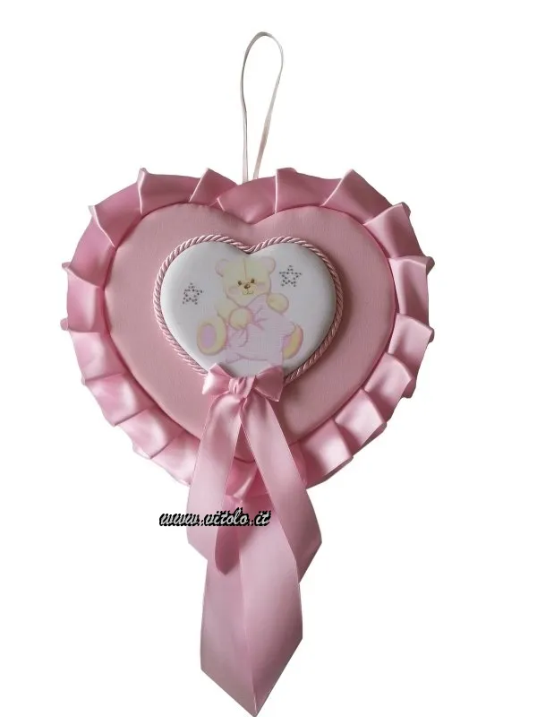 Fiocco nascita grande con strass