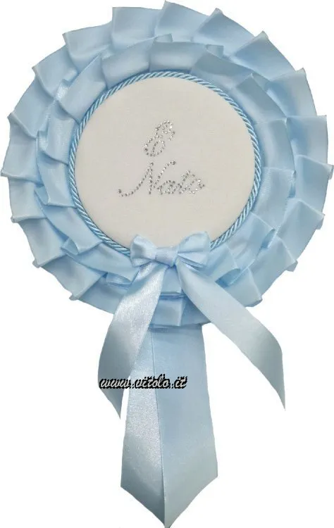 Grand nœud de naissance avec strass dans une boîte