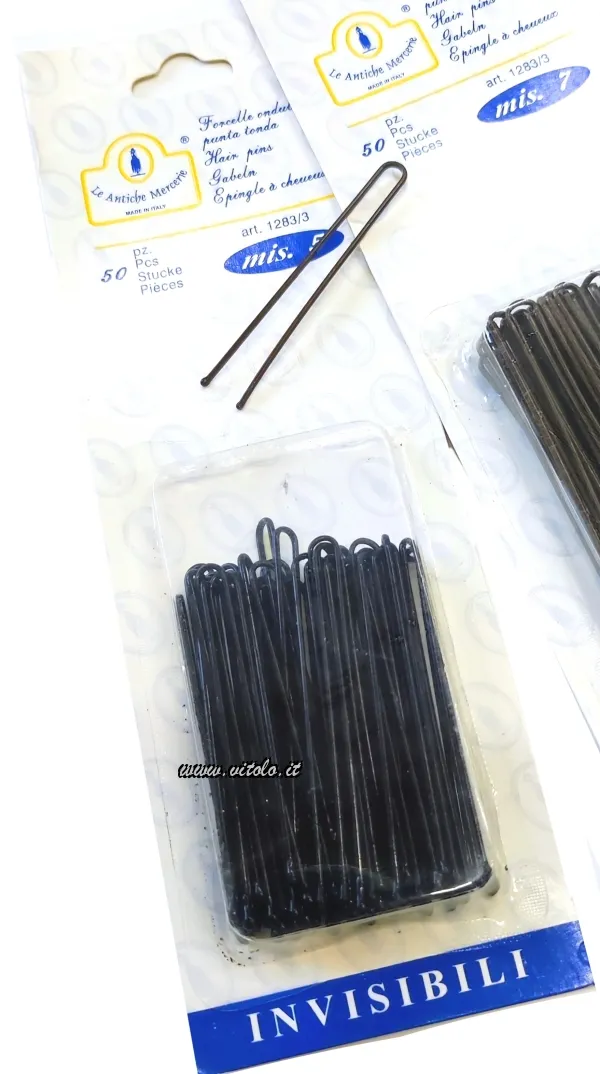 Haarspangen glatt mit runder Spitze