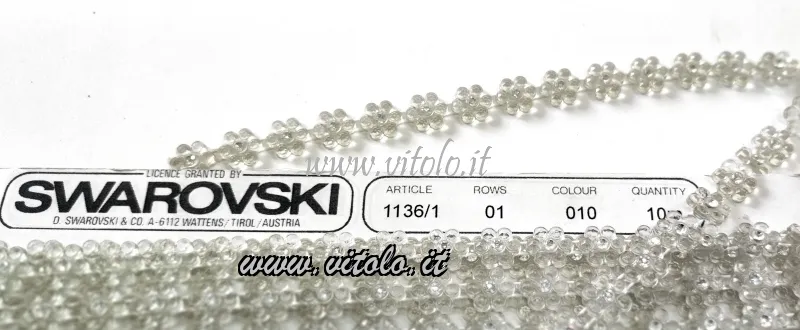 Gallone strass Fiore base plastica da 11mm