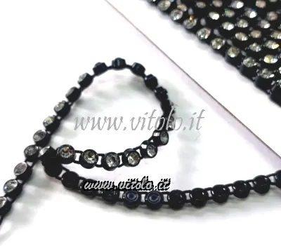 Galloni strass Tondo base elastica