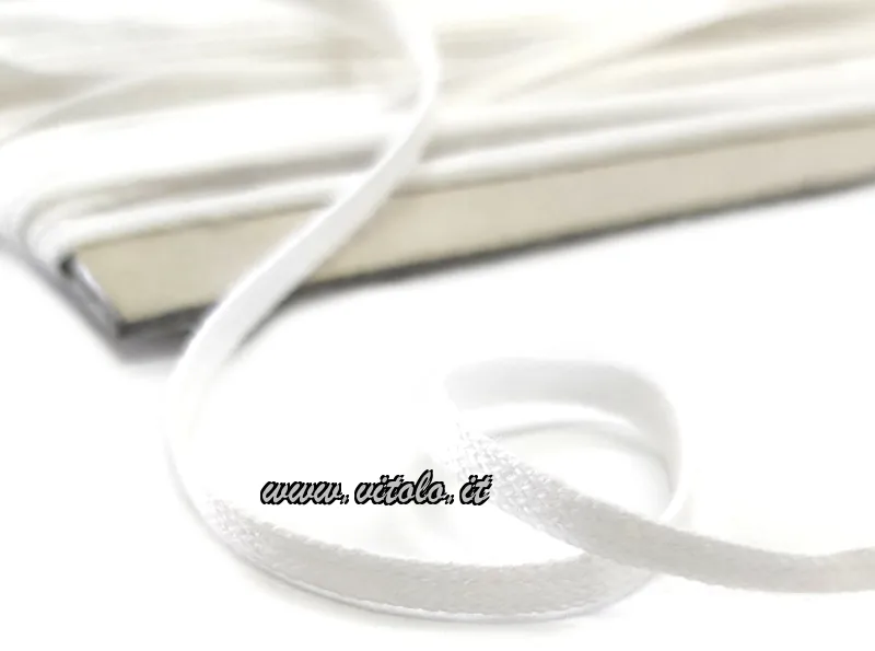 Laccio a treccia Laccet bianco 100%cotone