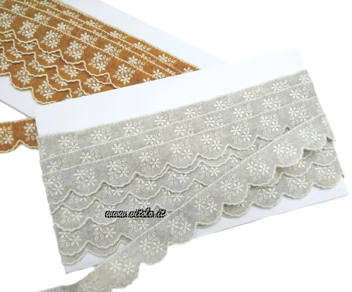 Merletto in cotone di 2, 5 cm
