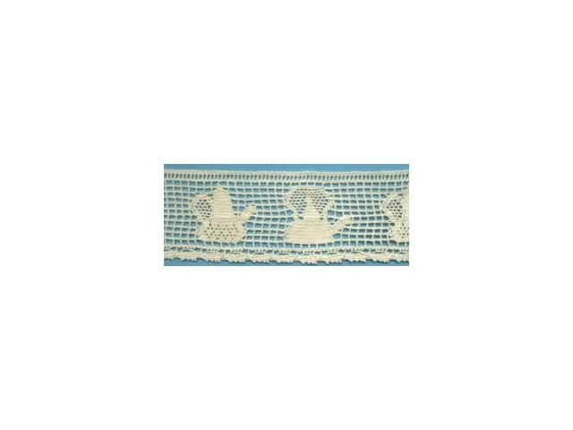 Cotton bobbin lace, 64mm wide