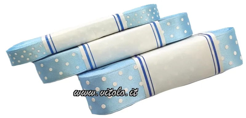 Nastro raso satin stampato pois