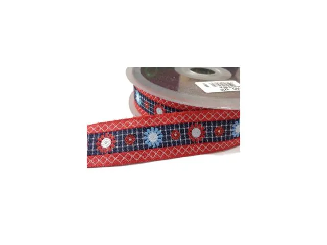 Nastro jacquard tirolese 35 mm su rotolo da 25 metri