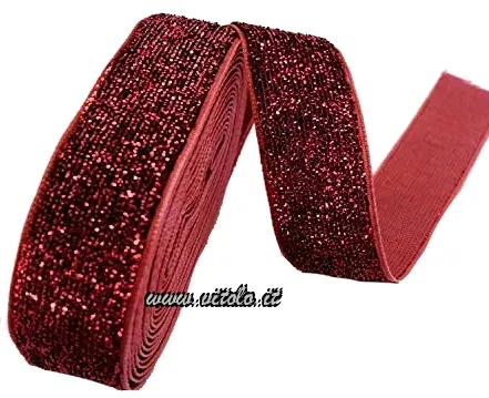 Glitter velvet ribbon
