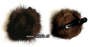 Haaraccessoires Clips mit Pelz