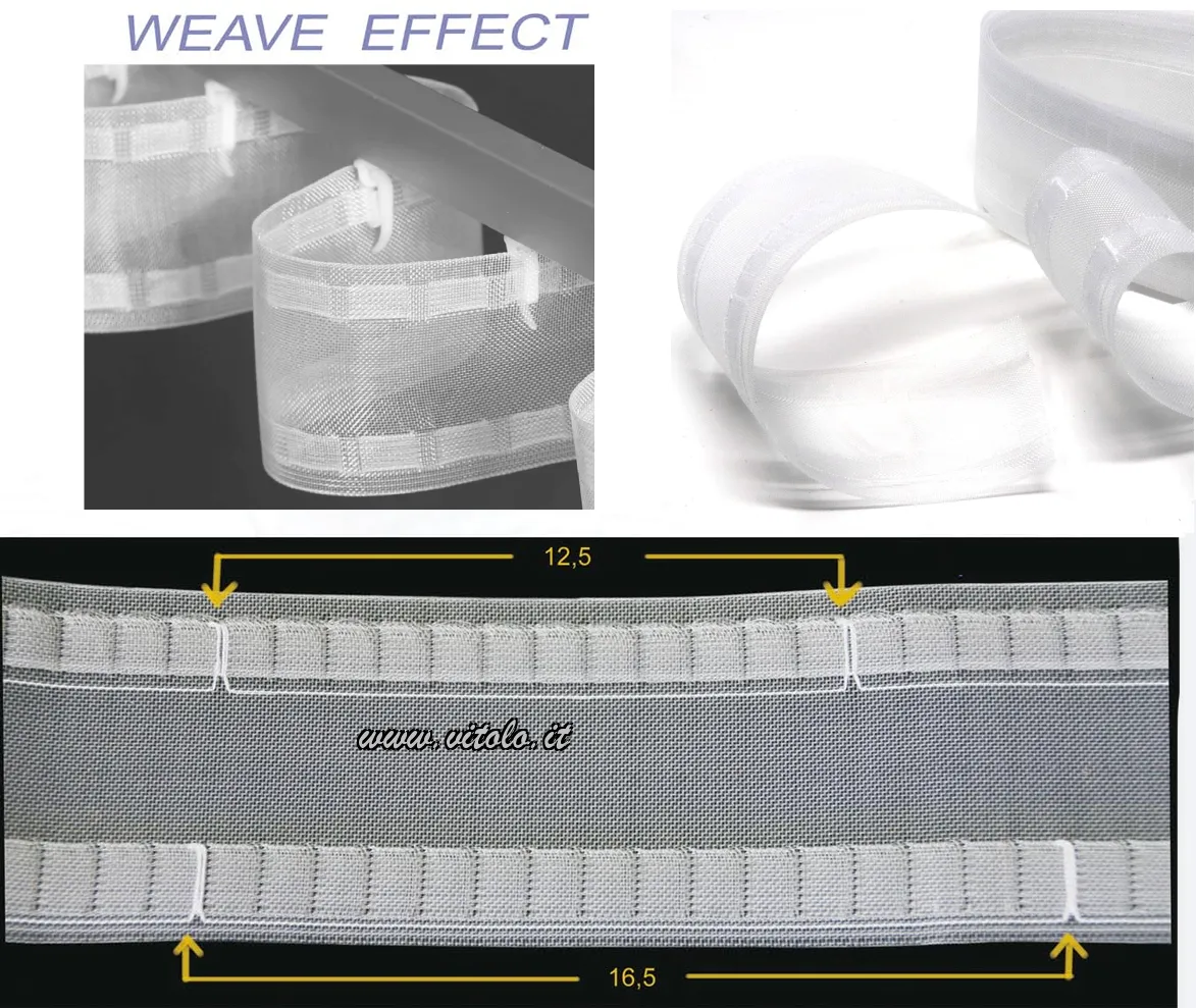Versatile wave effect multi-pocket curtains for home decor