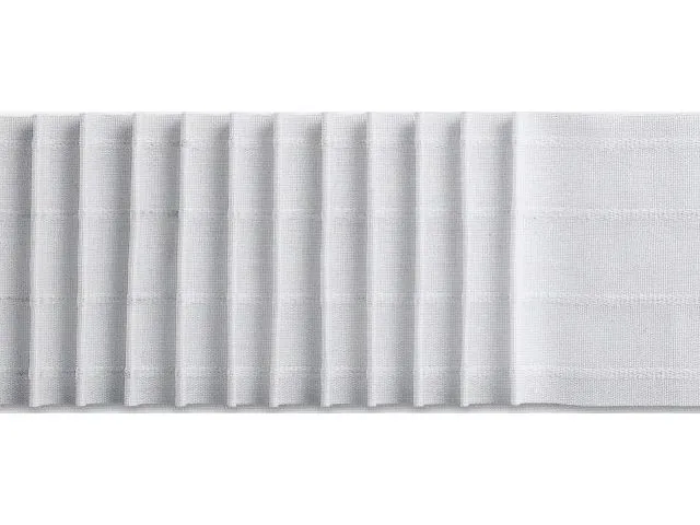 Double pocket at 30mm with 4 ties, ideal for curtains