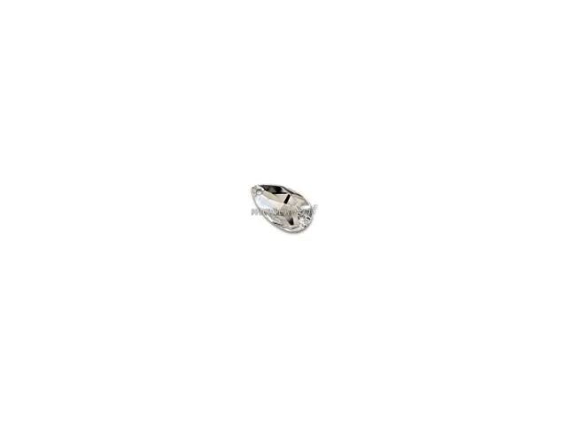 Goccia 2 fori in strass ricamo swarovski