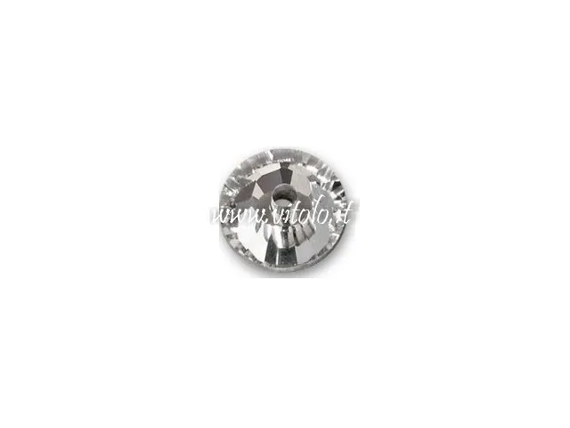 Strass ricamo swarovski tondi con foro centrale