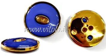 Bottoni fantasia 2 fori poliestere/oro