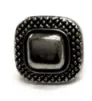 Metallic buttons with square shank and milled edge