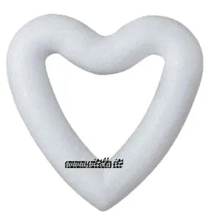 Forme da rivestire in polistirolo cuore vuoto