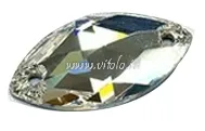 Navetta 2 fori in strass ricamo swarovski