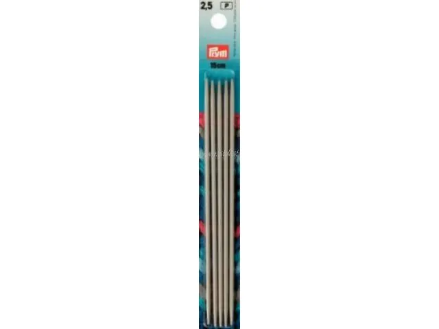 Aiguilles à double pointe Prym, 2, 5 mm x 15 cm