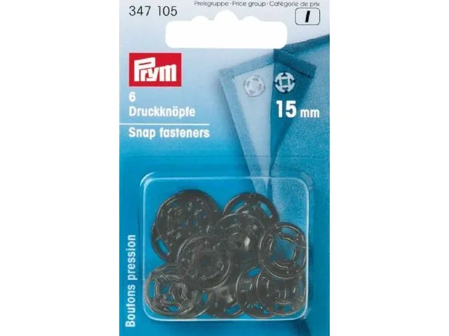 Bottoni automatici in plastica da 15mm