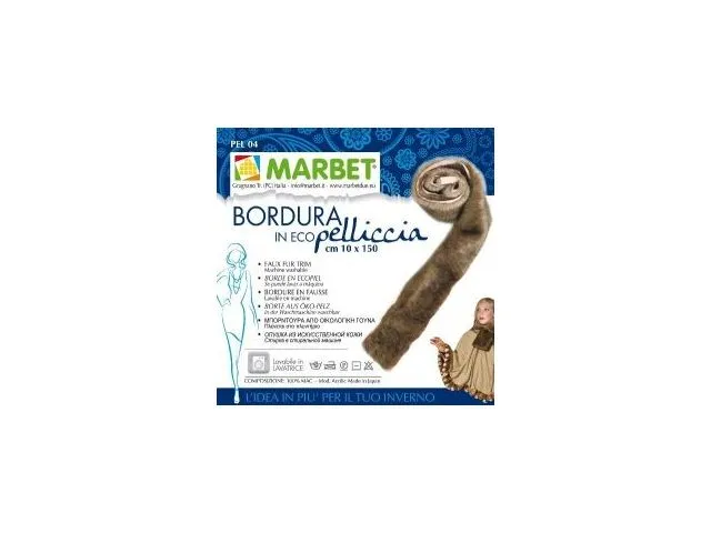 Bordo ecopelle 10 cm Marbet in busta da 3 metri