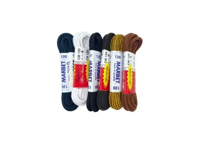Lacci in cotone tondi 120 cm, pratici e resistenti