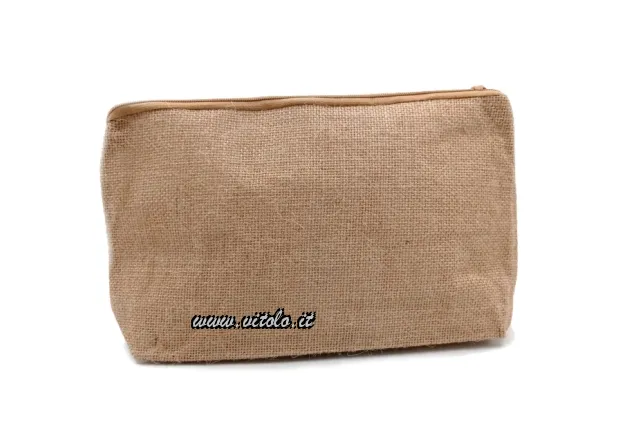 Pochette juta personalizzabile, pratica e resistente
