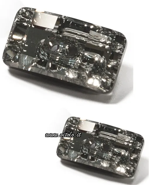 Strass bottoni Swarovski #3093 rettang/scacch