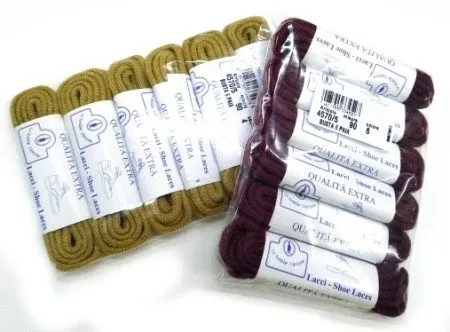 Round shoe laces that are durable and versatile