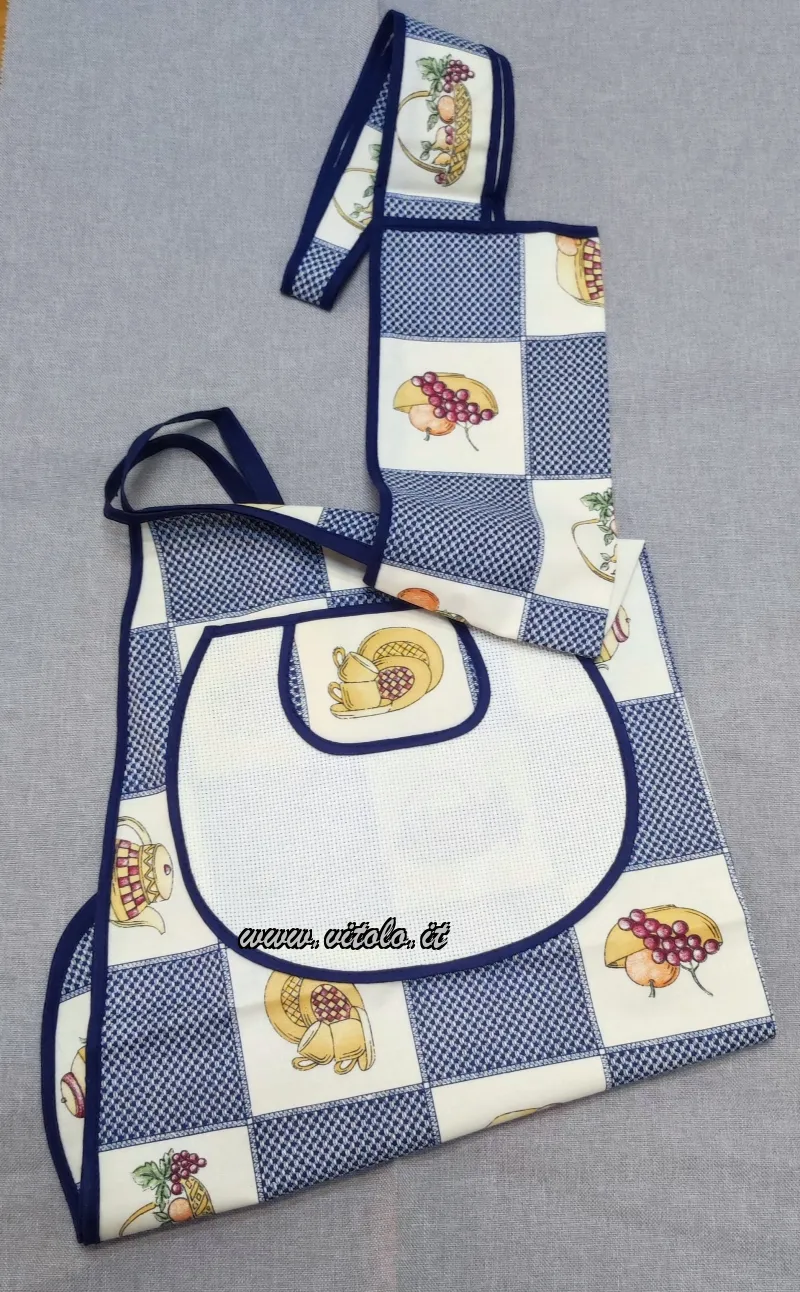 Grembiule cucina Con tela aida