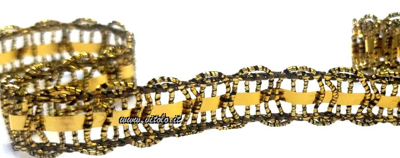 Passamaneria agremano in lurex, misura 1 cm