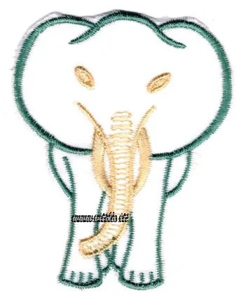 Applicazione ricamata su raso da cucire