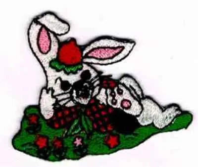Patches thermocollants en forme de lapin