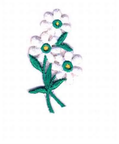 Applicazioni termoadesive a forma di fiori in confezione da