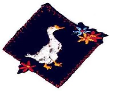 Patches thermocollants en forme d'oie dans un sachet de 2