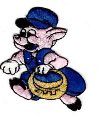 Parche adhesivo en forma de cerdito
