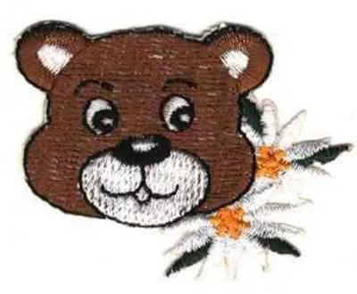 Bear-shaped iron-on appliques