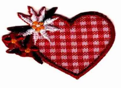 Parche de planchar en forma de corazón