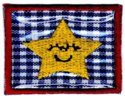 Star-shaped iron-on patches